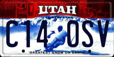 UT license plate C140SV