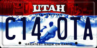 UT license plate C140TA