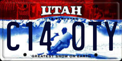 UT license plate C140TY