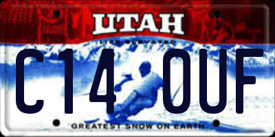 UT license plate C140UF