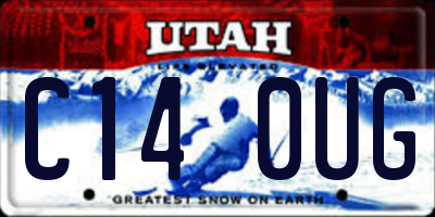 UT license plate C140UG
