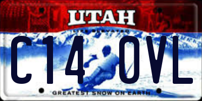 UT license plate C140VL