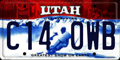 UT license plate C140WB