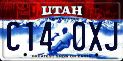 UT license plate C140XJ