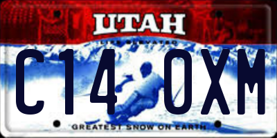 UT license plate C140XM