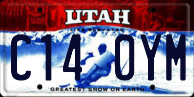 UT license plate C140YM