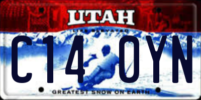 UT license plate C140YN