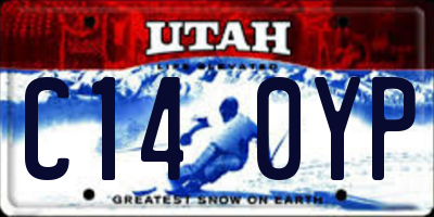 UT license plate C140YP