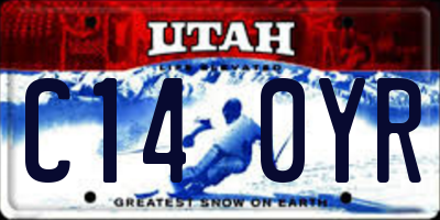 UT license plate C140YR