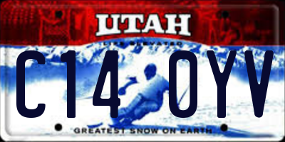 UT license plate C140YV