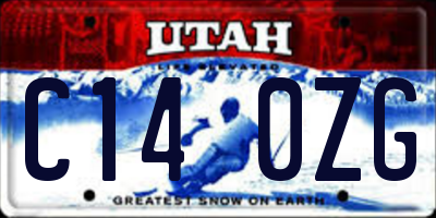 UT license plate C140ZG