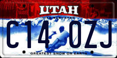 UT license plate C140ZJ