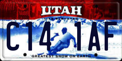 UT license plate C141AF