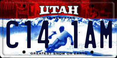 UT license plate C141AM