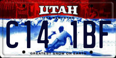 UT license plate C141BF
