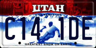 UT license plate C141DE