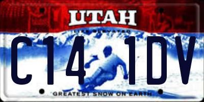 UT license plate C141DV
