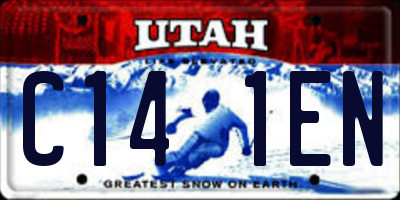 UT license plate C141EN