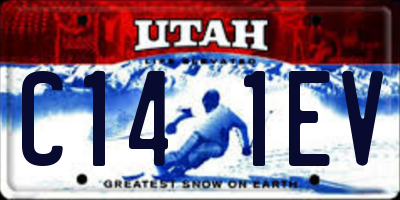 UT license plate C141EV