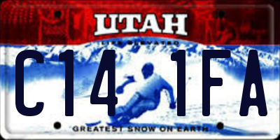 UT license plate C141FA