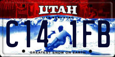 UT license plate C141FB