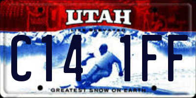 UT license plate C141FF