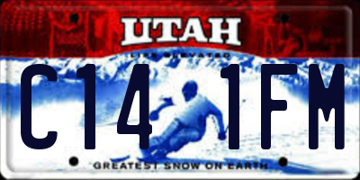 UT license plate C141FM