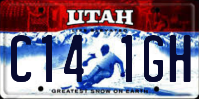 UT license plate C141GH