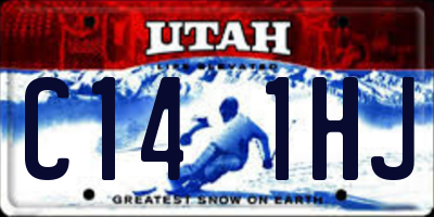 UT license plate C141HJ