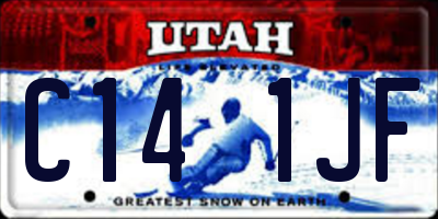 UT license plate C141JF