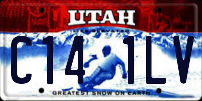 UT license plate C141LV