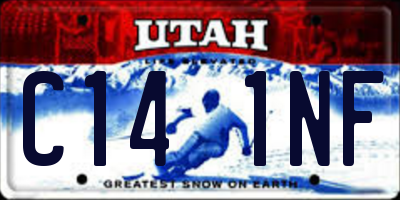 UT license plate C141NF
