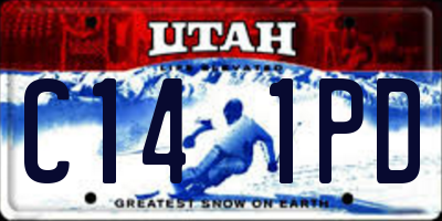UT license plate C141PD