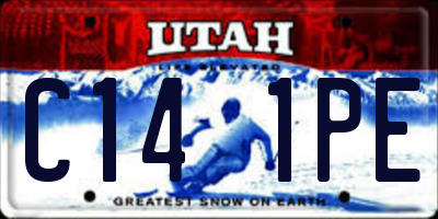 UT license plate C141PE