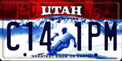 UT license plate C141PM