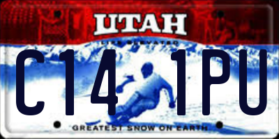UT license plate C141PU