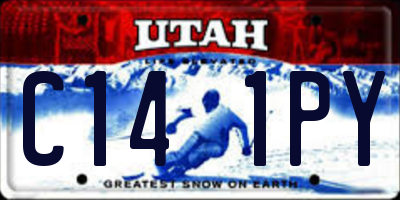 UT license plate C141PY