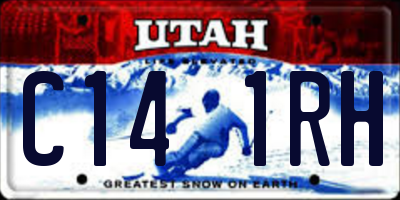 UT license plate C141RH