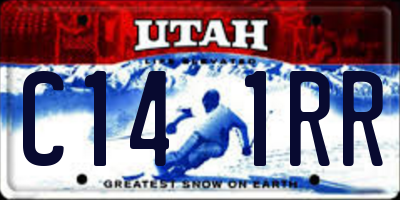 UT license plate C141RR