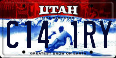 UT license plate C141RY