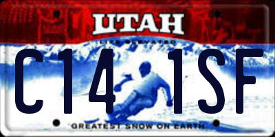 UT license plate C141SF