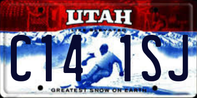 UT license plate C141SJ