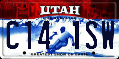 UT license plate C141SW