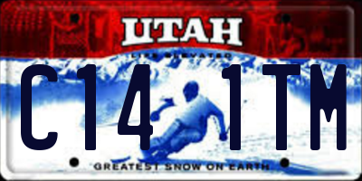 UT license plate C141TM
