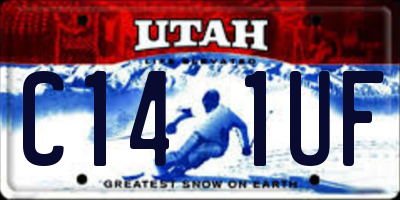 UT license plate C141UF