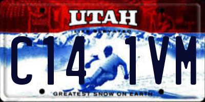 UT license plate C141VM