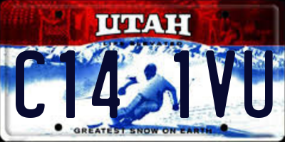 UT license plate C141VU