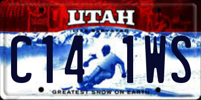 UT license plate C141WS
