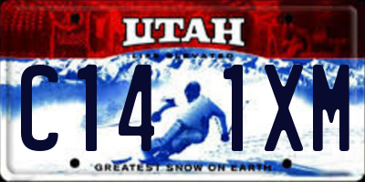 UT license plate C141XM