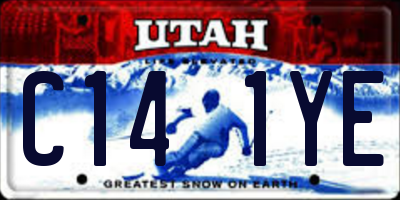 UT license plate C141YE